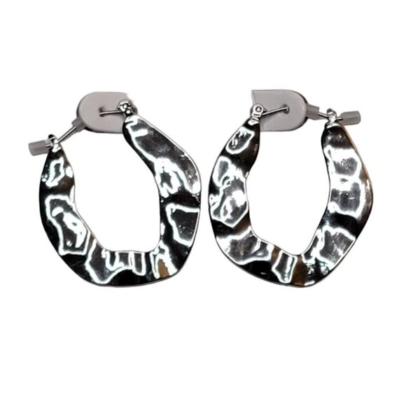 Time And Tru Hoop Earring Set Silver Gold 9 Pairs Textured Metals NWT - Picture 2 of 4